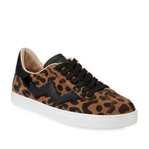 Stuart Weitzman Daryl Lace Up Sneaker Leopard Size 7.5